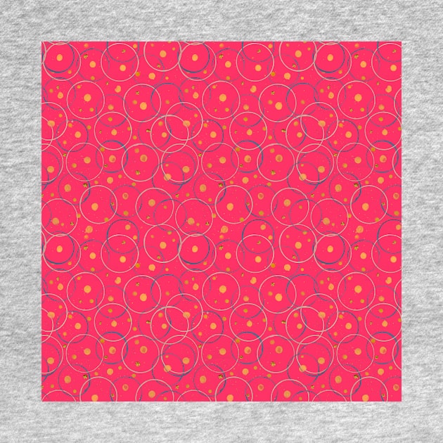 Circles Dark Pink pattern by MitaDreamDesign